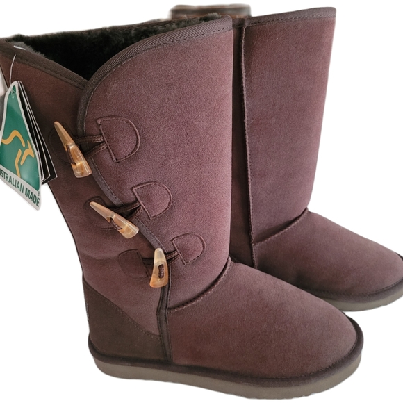 UGG Shoes Nwt Shearers Ugg Chocolate Brown Tall Sheepskin Boot With